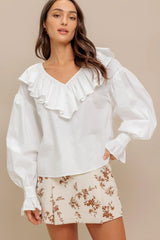 COUTURE CODE WOVEN TOP - Flying Tomato - Flyclothing LLC