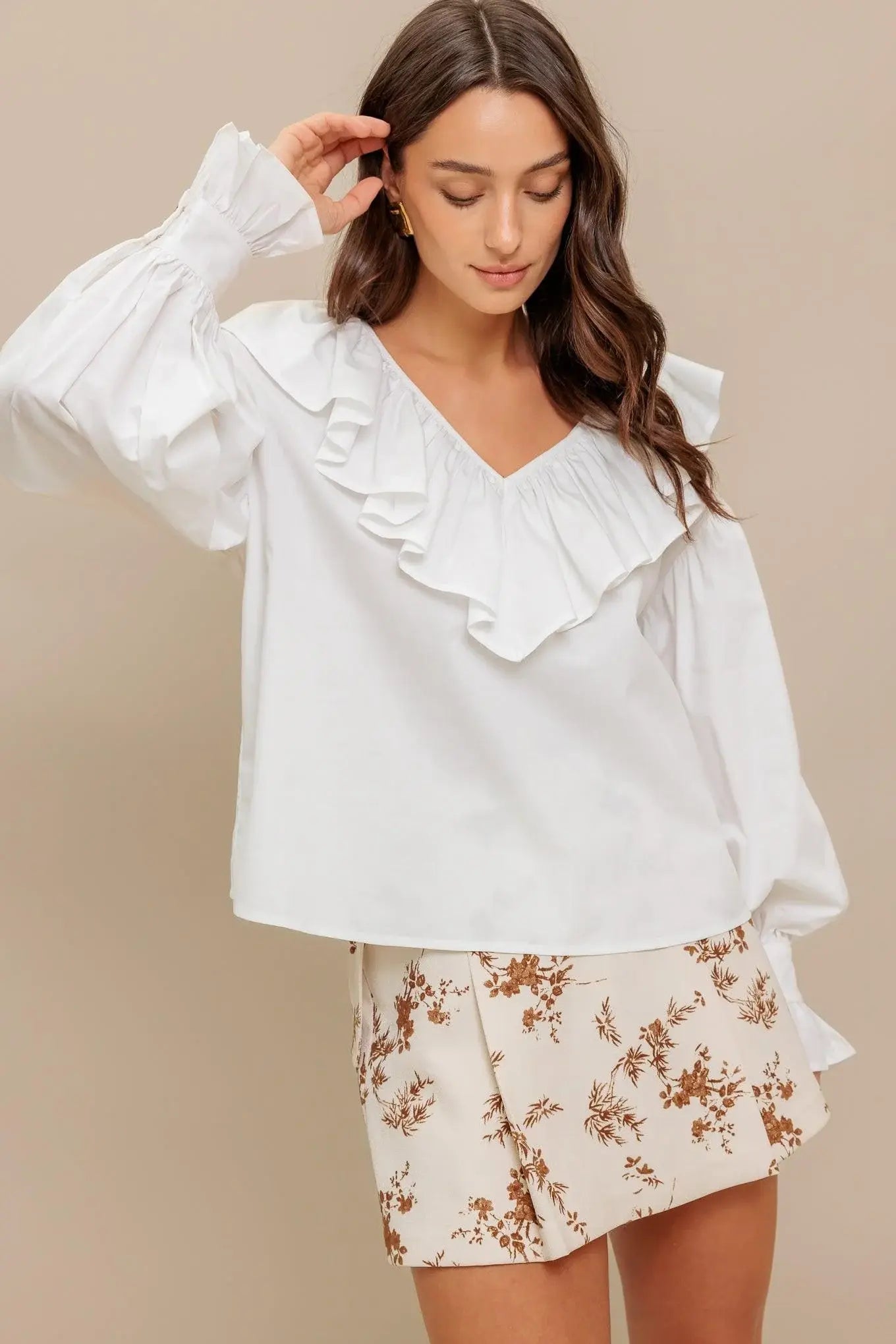 COUTURE CODE WOVEN TOP - Flying Tomato - Flyclothing LLC