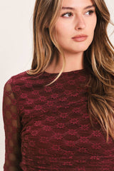 MODERN FUNCTION STRETCH KNIT LACE TOP - Flying Tomato - Flyclothing LLC