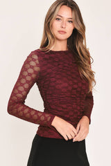MODERN FUNCTION STRETCH KNIT LACE TOP - Flying Tomato - Flyclothing LLC