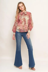 ROCOCO ROSE WOVEN TOP - Flying Tomato - Flyclothing LLC