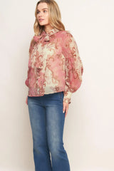 ROCOCO ROSE WOVEN TOP - Flying Tomato - Flyclothing LLC