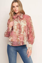 ROCOCO ROSE WOVEN TOP - Flying Tomato - Flyclothing LLC