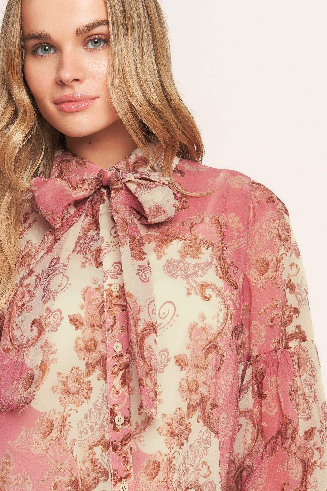 ROCOCO ROSE WOVEN TOP - Flying Tomato - Flyclothing LLC