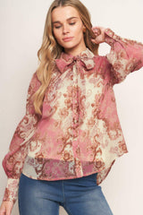 ROCOCO ROSE WOVEN TOP - Flying Tomato - Flyclothing LLC