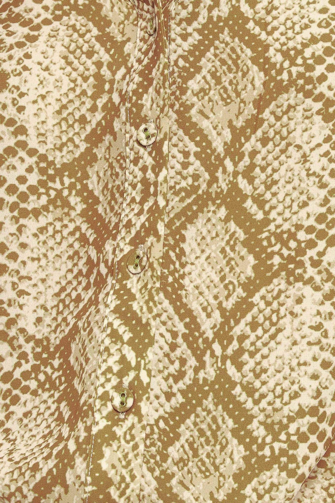 RETRO CHIC TAUPE WOVEN TOP - Flying Tomato - Flyclothing LLC