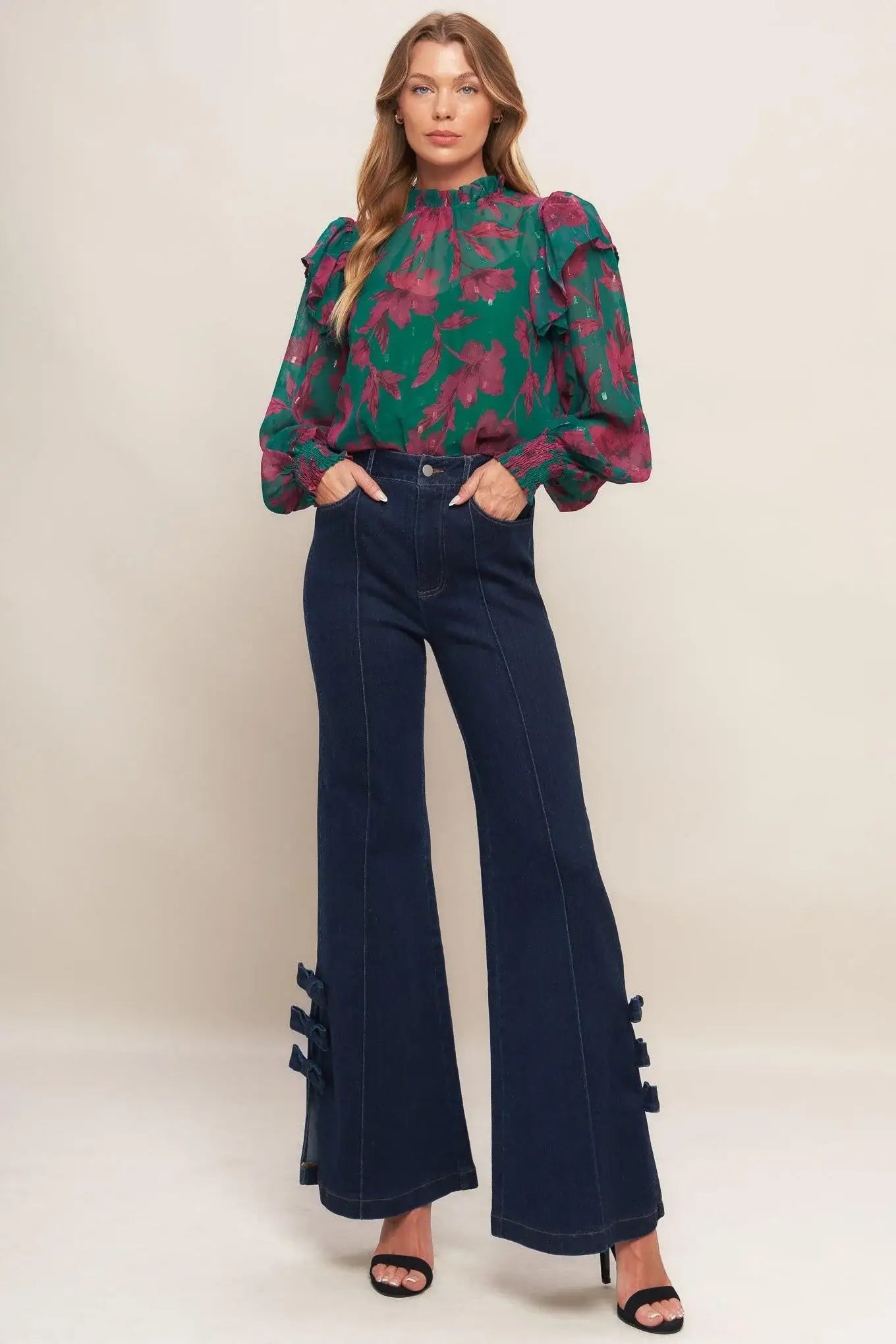 POETIC GARDEN WOVEN TOP - Flying Tomato - Flyclothing LLC