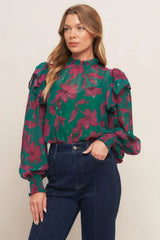 POETIC GARDEN WOVEN TOP - Flying Tomato - Flyclothing LLC