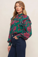 POETIC GARDEN WOVEN TOP - Flying Tomato - Flyclothing LLC