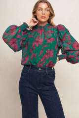 POETIC GARDEN WOVEN TOP - Flying Tomato - Flyclothing LLC