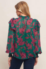 POETIC GARDEN WOVEN TOP - Flying Tomato - Flyclothing LLC