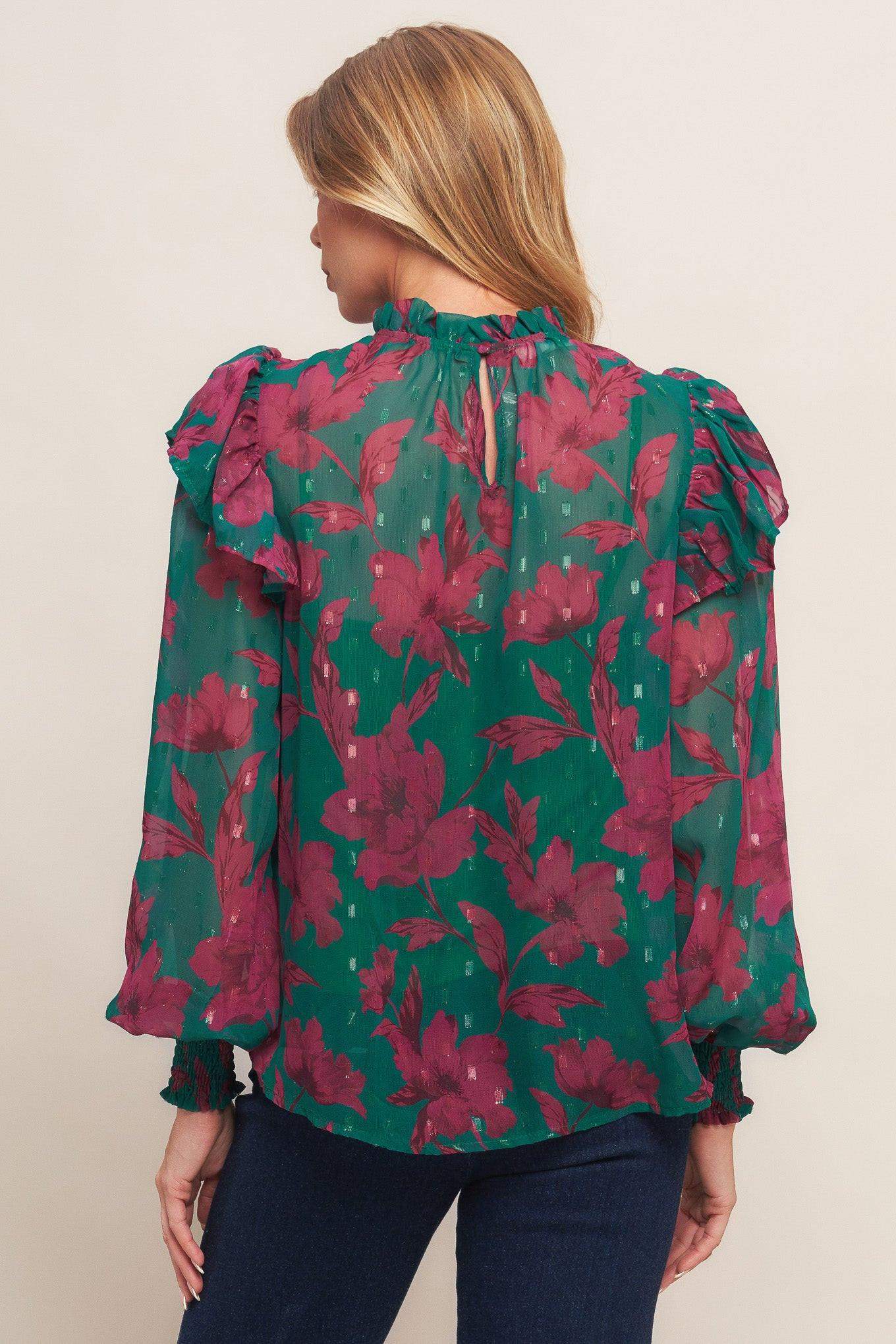POETIC GARDEN WOVEN TOP - Flying Tomato - Flyclothing LLC