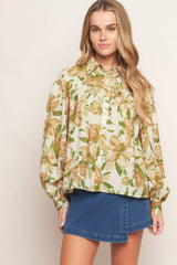 WILDFLOWER BREEZE WOVEN TOP - Flying Tomato - Flyclothing LLC