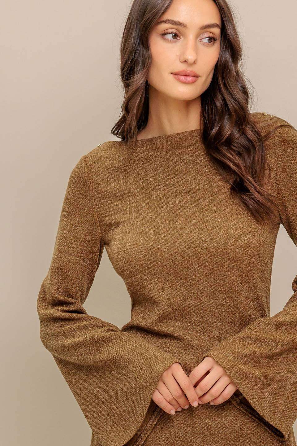 FLARE TOUCH SOLID TUNIC TOP - Flying Tomato - Flyclothing LLC