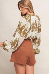 MOROCCAN SPICE IVORY WOVEN TOP - Flying Tomato - Flyclothing LLC