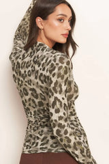 LUXE TRACE TAUPE BLACK WOVEN TOP - Flying Tomato - Flyclothing LLC