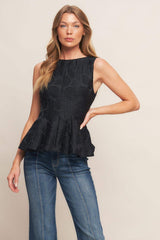 URBAN ELEGANCE WOVEN TOP - Flying Tomato - Flyclothing LLC