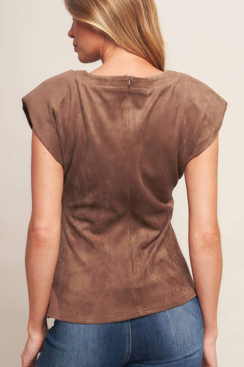 MY EVERYDAY BEST FAUX SUEDE TOP - Flying Tomato - Flyclothing LLC