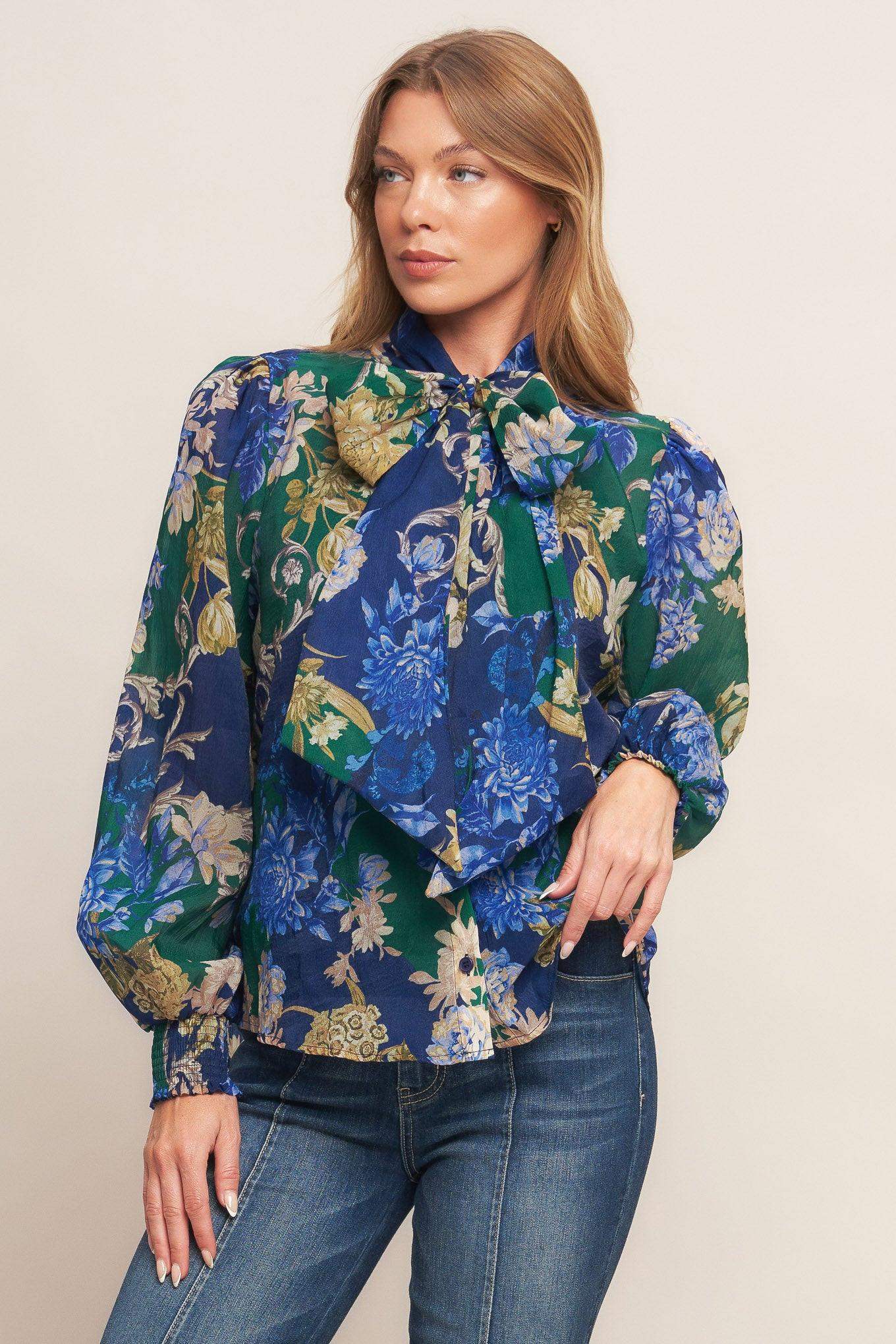 ROYAL TAPESTRY WOVEN TOP - Flying Tomato - Flyclothing LLC