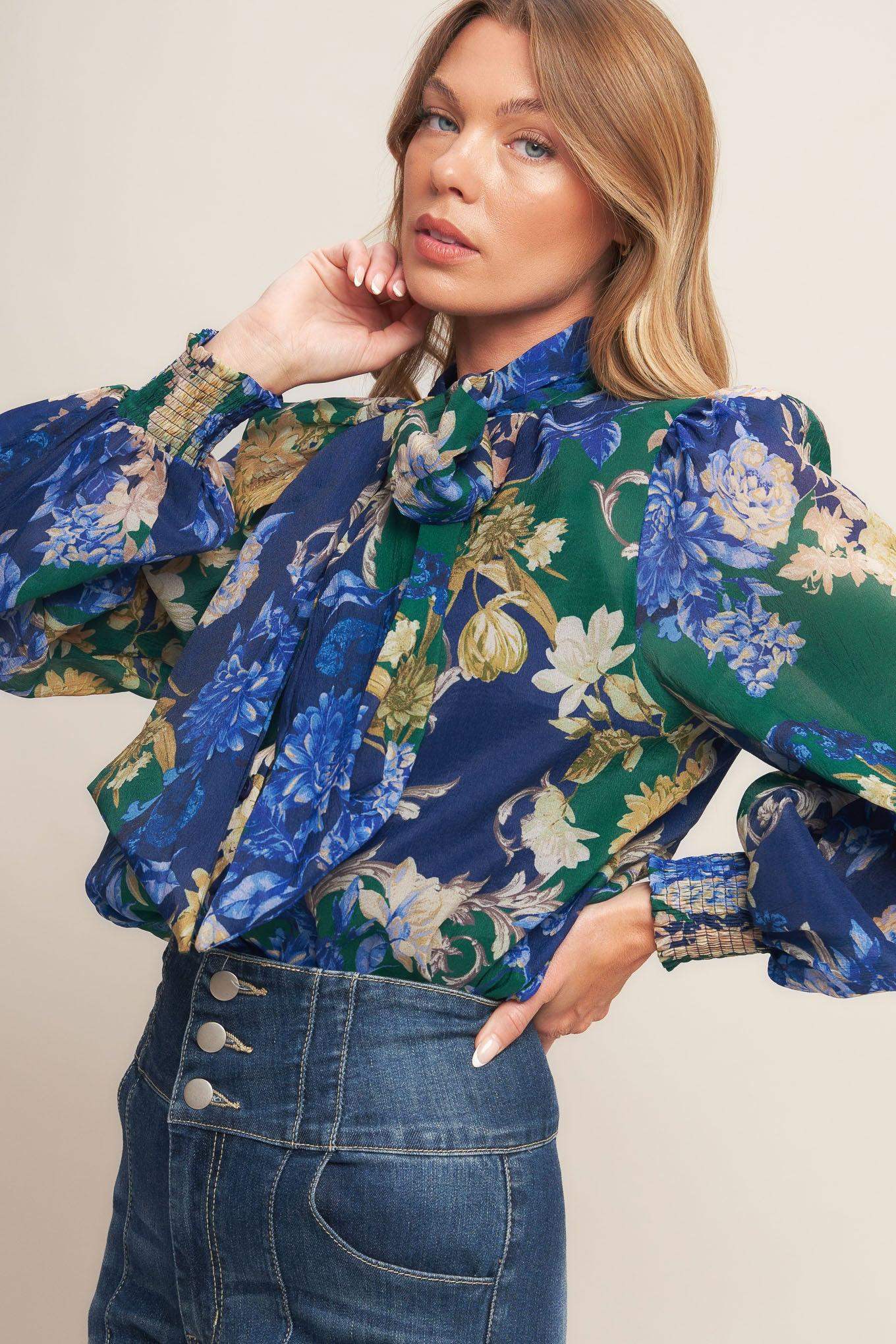 ROYAL TAPESTRY WOVEN TOP - Flying Tomato - Flyclothing LLC