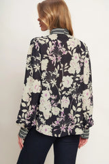 GARDEN GLAM BLACK WOVEN TOP - Flying Tomato - Flyclothing LLC