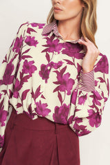 SWEET BOTANICAL CHARM WOVEN TOP - Flying Tomato - Flyclothing LLC