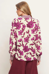 SWEET BOTANICAL CHARM WOVEN TOP - Flying Tomato - Flyclothing LLC
