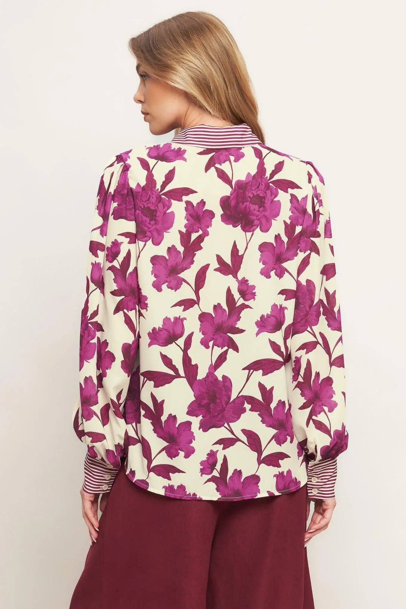 SWEET BOTANICAL CHARM WOVEN TOP - Flying Tomato - Flyclothing LLC