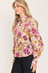 PARISIAN ROSE DREAM WOVEN TOP