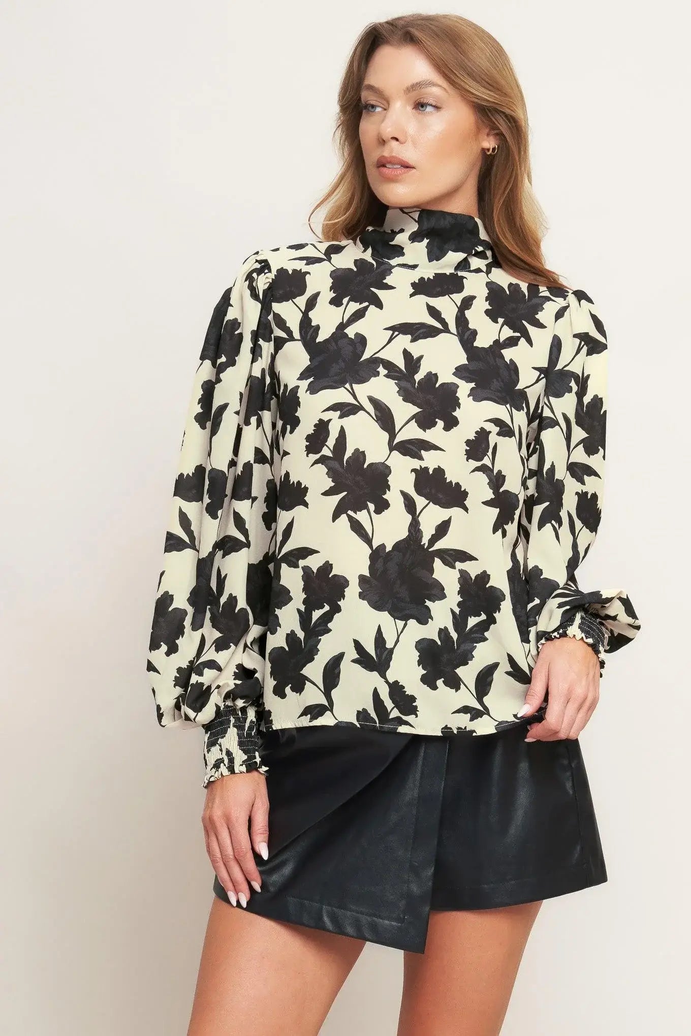 FREEDOM FLORAL STATEMENT WOVEN TOP - Flying Tomato - Flyclothing LLC