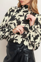 FREEDOM FLORAL STATEMENT WOVEN TOP - Flying Tomato - Flyclothing LLC