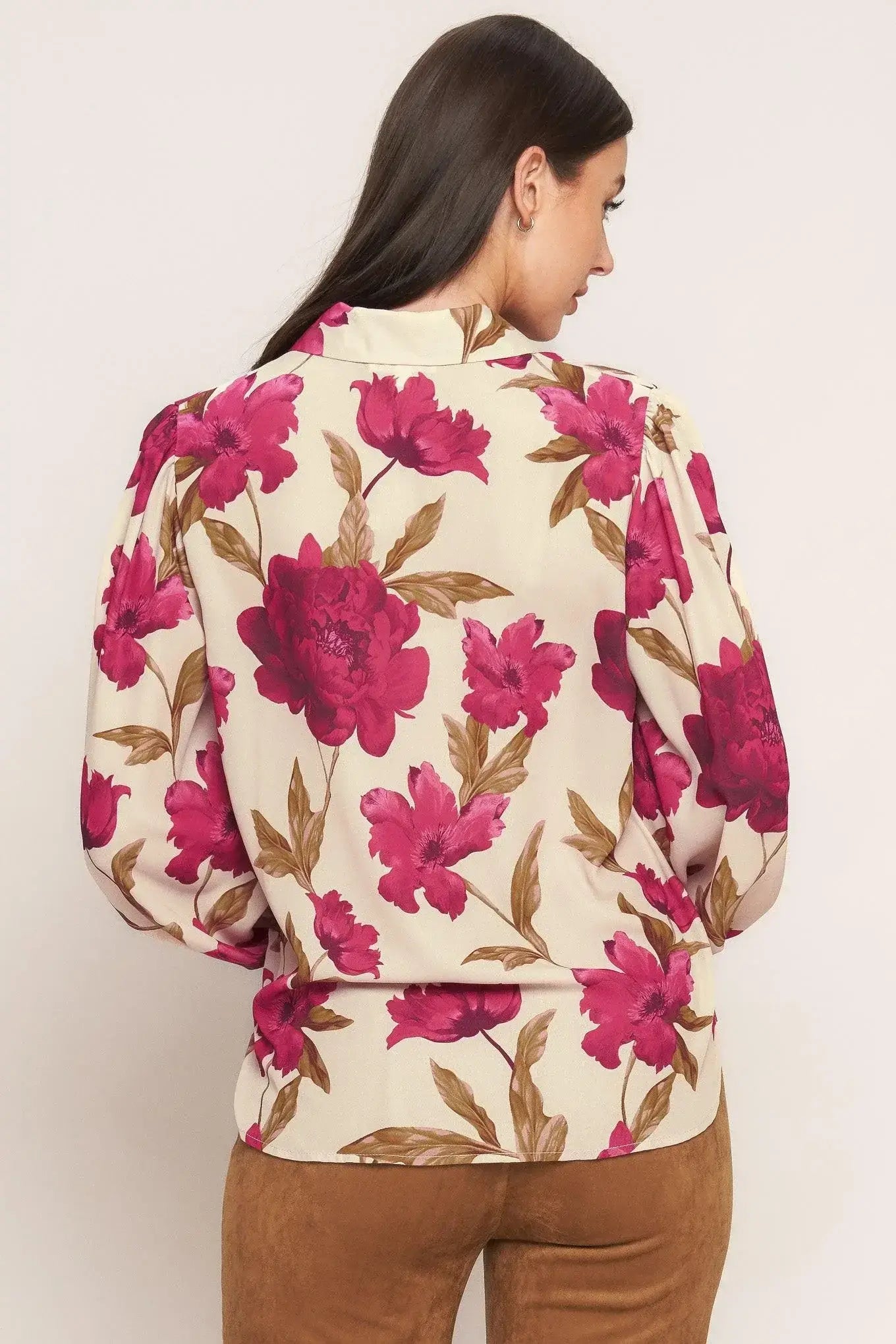 ROSEWOOD RETRO WOVEN TOP - Flying Tomato - Flyclothing LLC