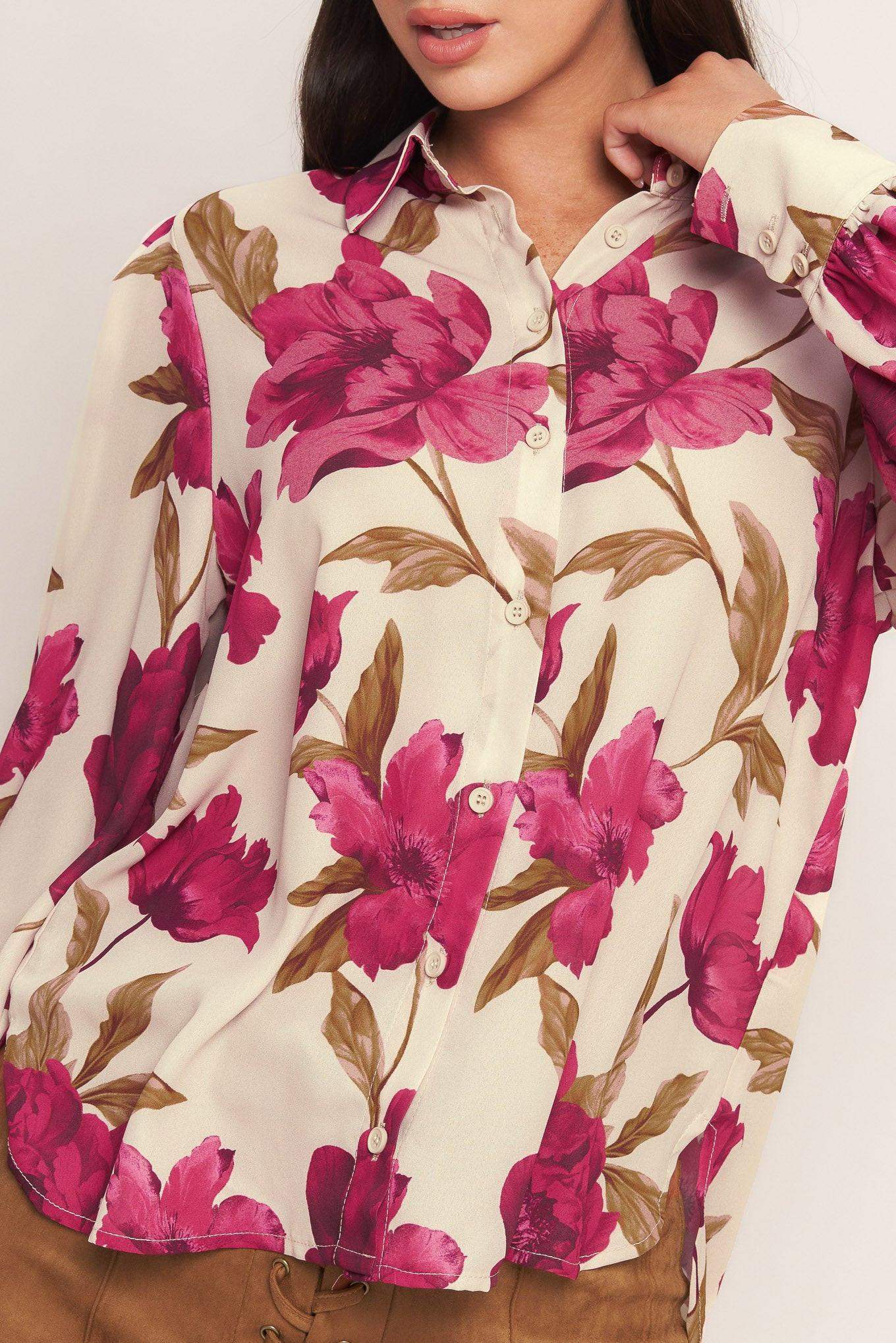 ROSEWOOD RETRO WOVEN TOP - Flying Tomato - Flyclothing LLC