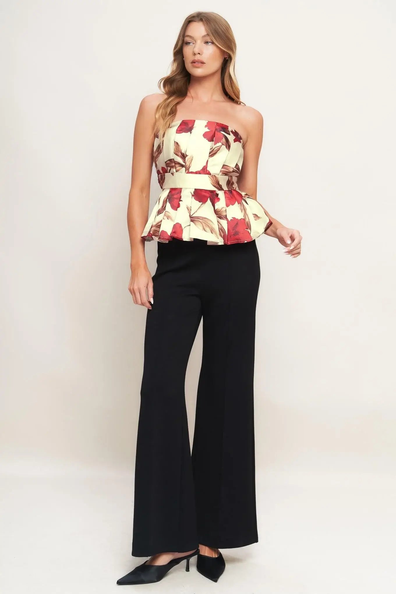 HOLIDAY BLOSSOM WOVEN TOP - Flying Tomato - Flyclothing LLC