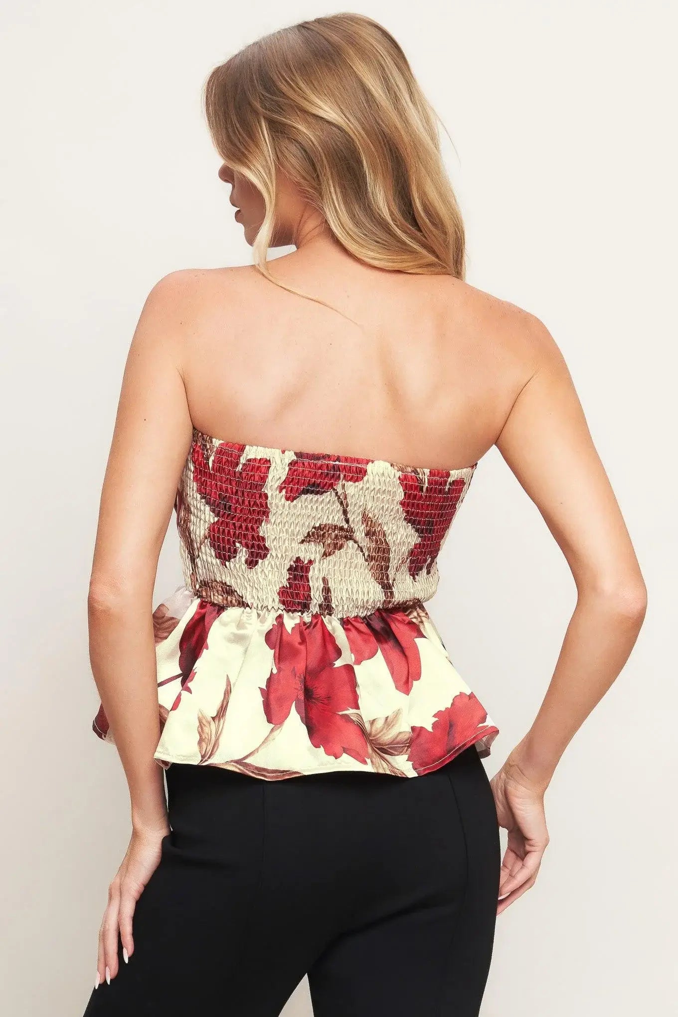 HOLIDAY BLOSSOM WOVEN TOP - Flying Tomato - Flyclothing LLC