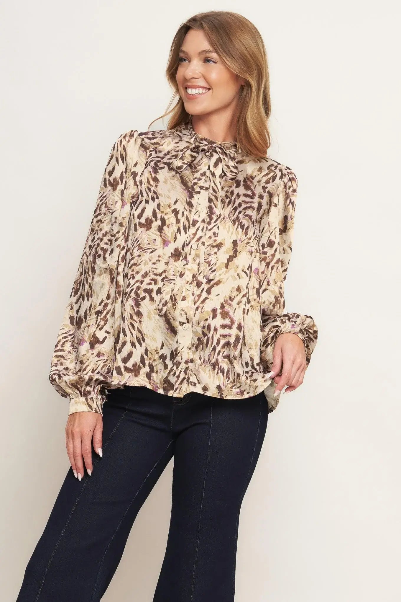 WILD CHIC CREAM WOVEN TOP - Flying Tomato - Flyclothing LLC