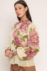 ROMANTIC HERITAGE WOVEN TOP - Flying Tomato - Flyclothing LLC