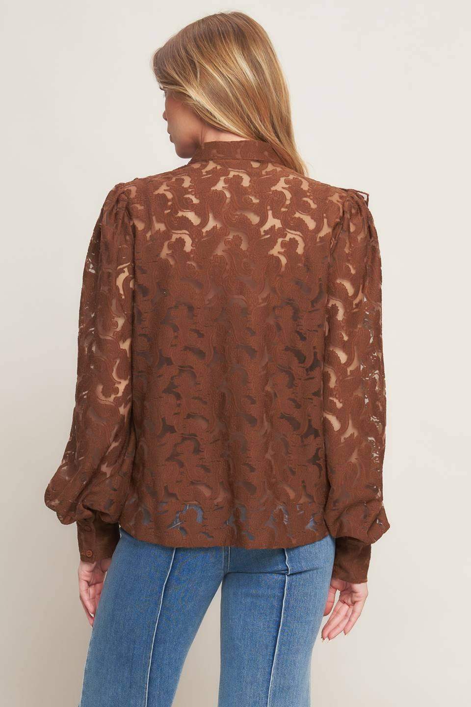 ROMANTIC SHADE WOVEN LACE TOP - Flying Tomato - Flyclothing LLC