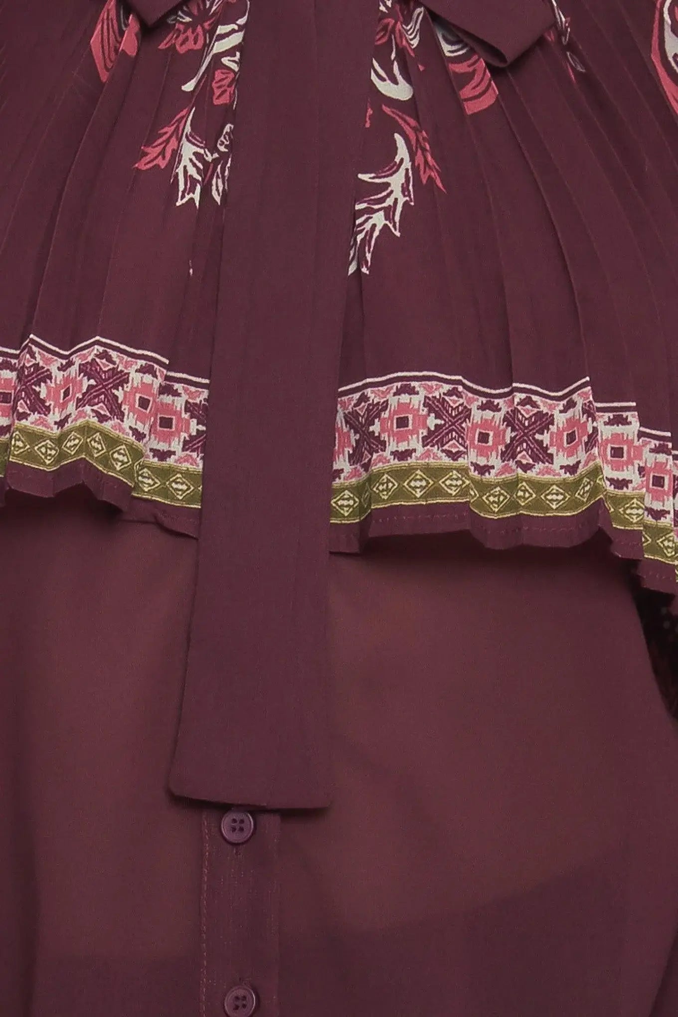 AZTEC CHERRY WOVEN TOP - Flying Tomato - Flyclothing LLC