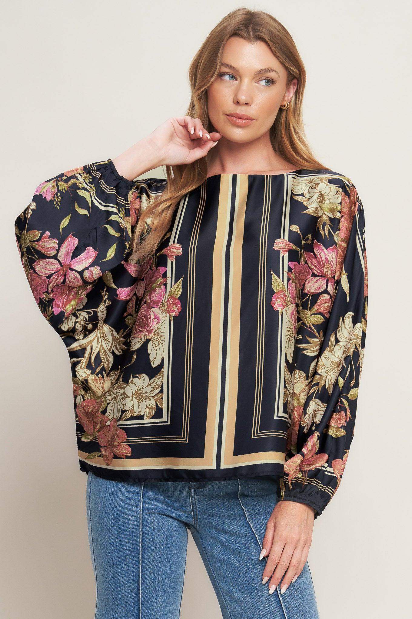 ROYAL TAPESTRY WOVEN TOP - Flying Tomato - Flyclothing LLC