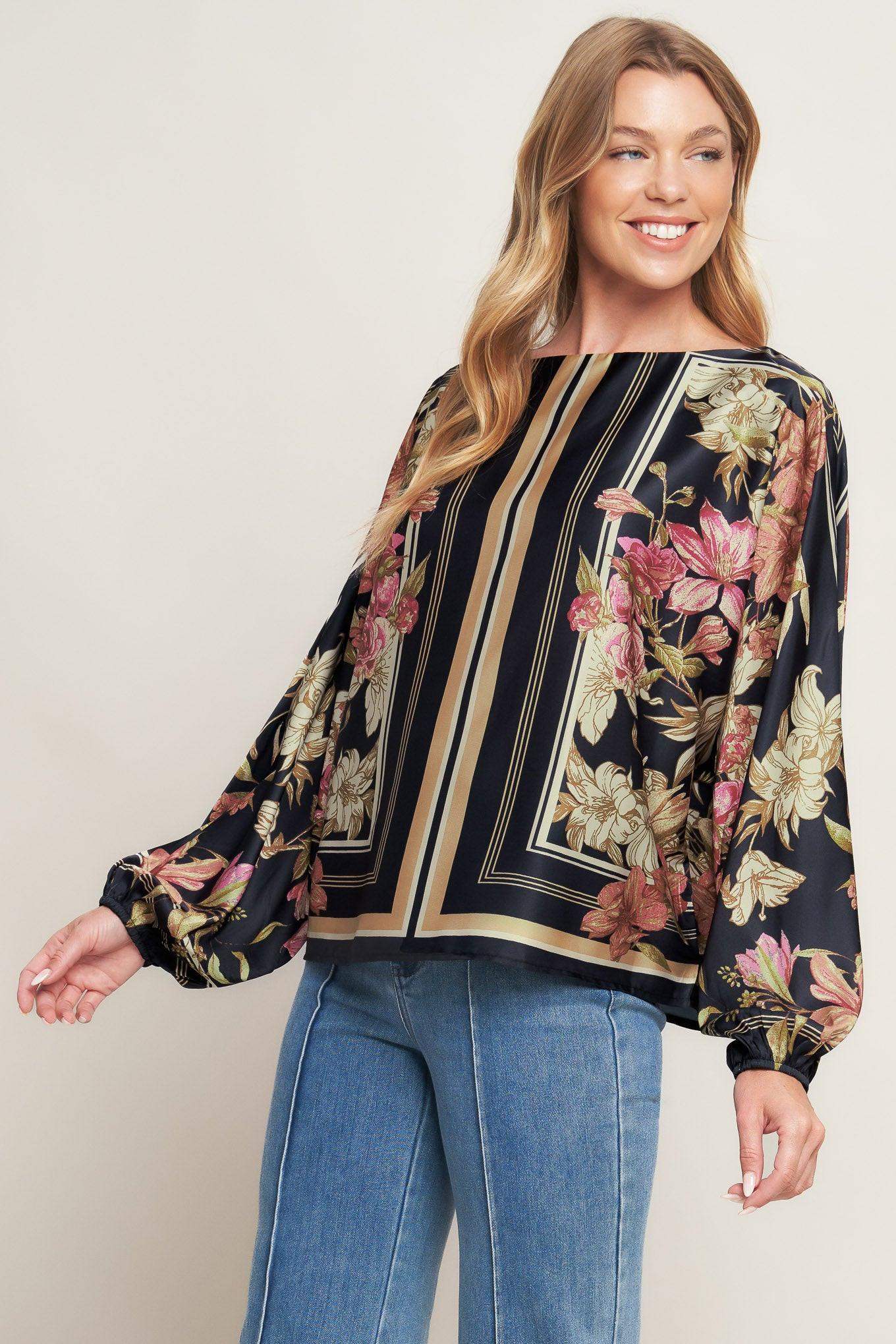 ROYAL TAPESTRY WOVEN TOP - Flying Tomato - Flyclothing LLC