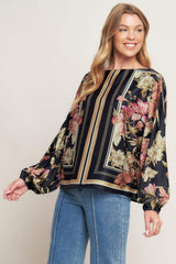 ROYAL TAPESTRY WOVEN TOP - Flying Tomato - Flyclothing LLC