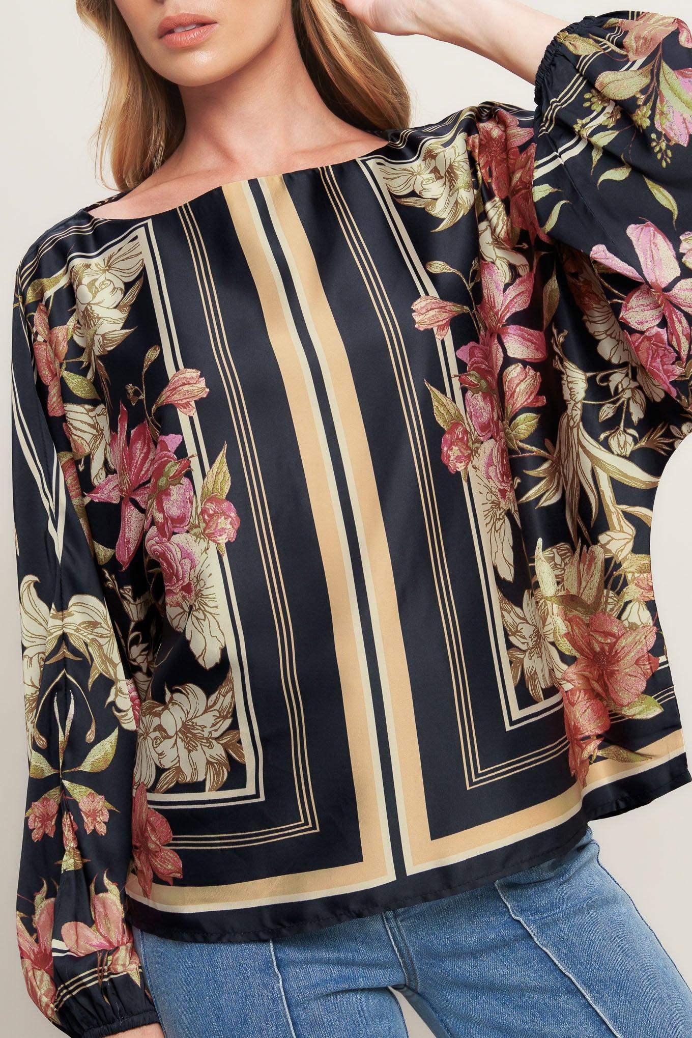 ROYAL TAPESTRY WOVEN TOP - Flying Tomato - Flyclothing LLC