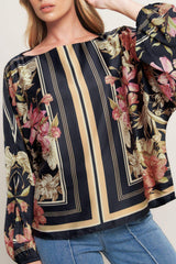 ROYAL TAPESTRY WOVEN TOP - Flying Tomato - Flyclothing LLC