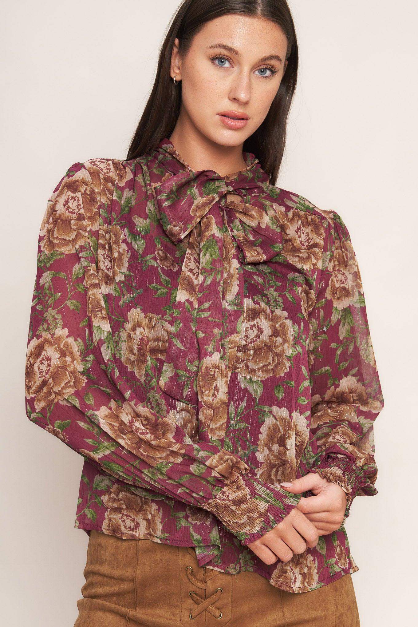WHISPERING GARDEN WOVEN TOP - Flying Tomato - Flyclothing LLC