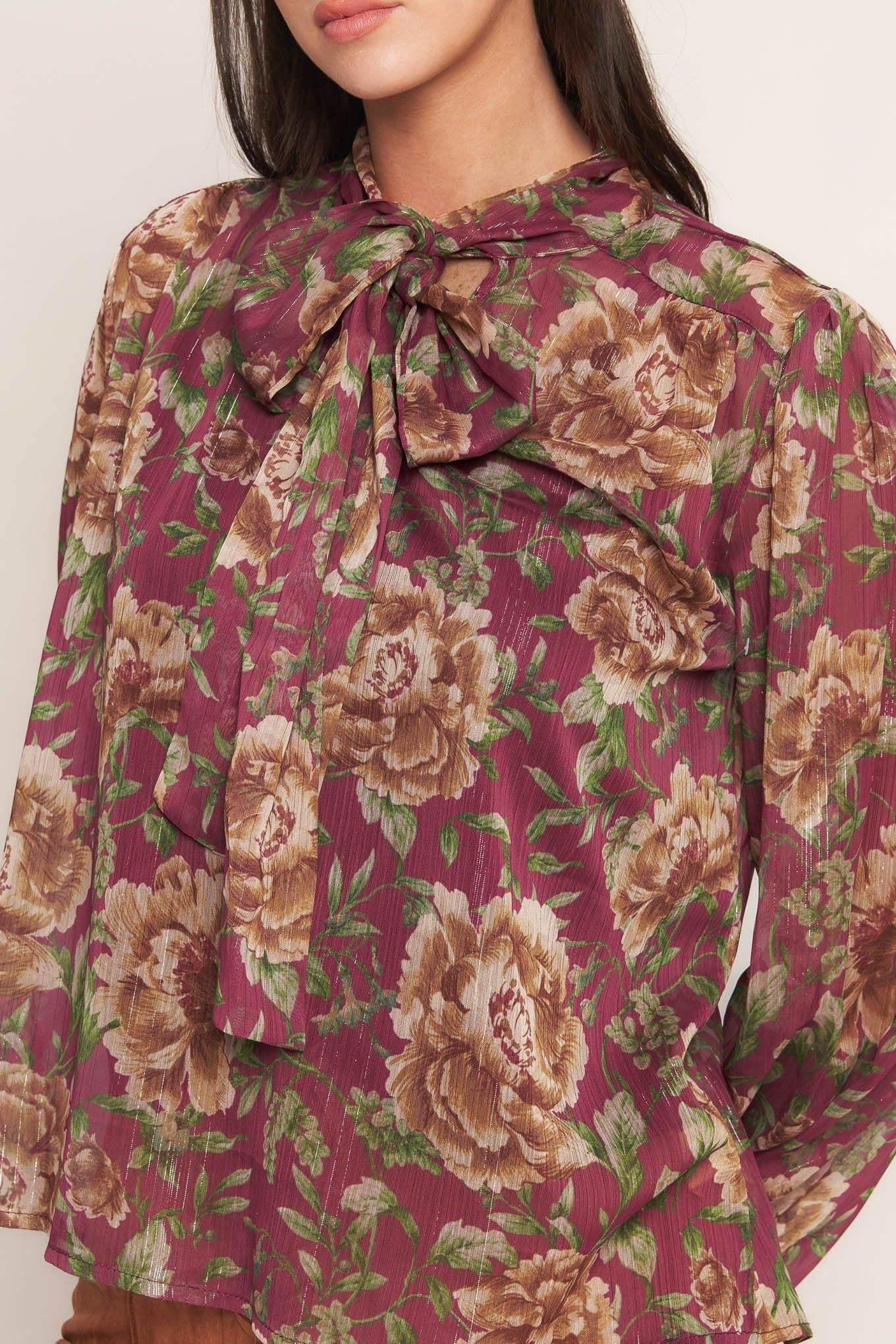 WHISPERING GARDEN WOVEN TOP - Flying Tomato - Flyclothing LLC