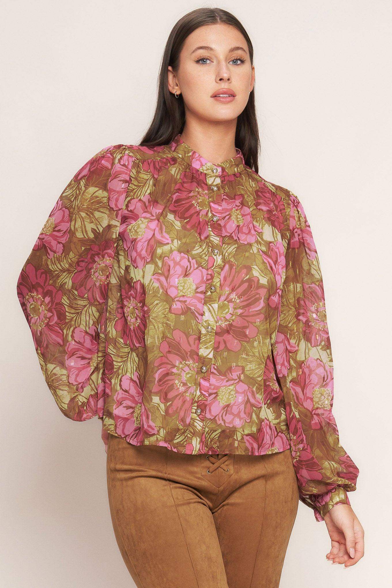 SECRET PETALS WOVEN TOP - Flying Tomato - Flyclothing LLC