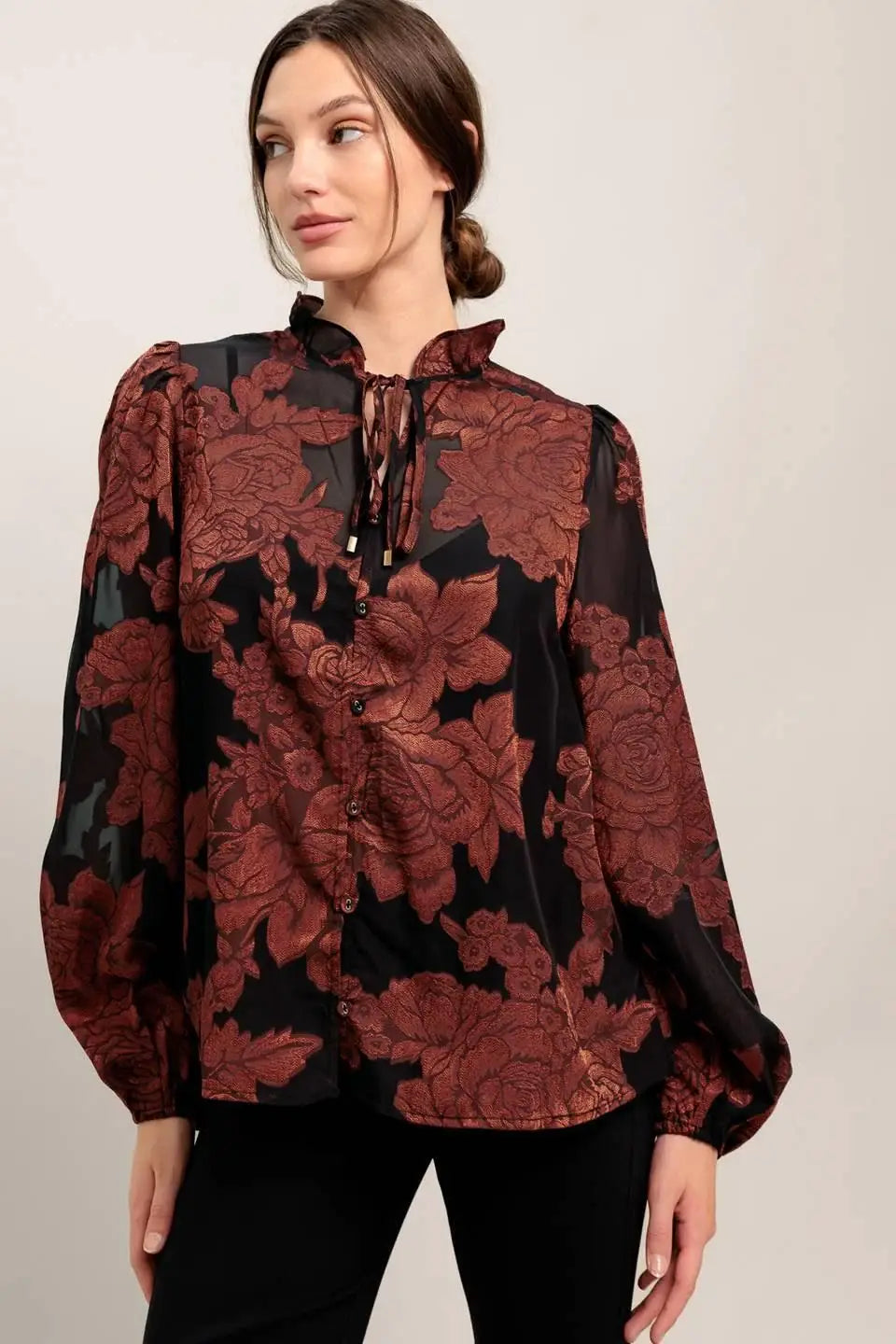 JUST DARK ENOUGH TO FEEL SPECIAL WOVEN TOP - Flying Tomato - Flyclothing LLC
