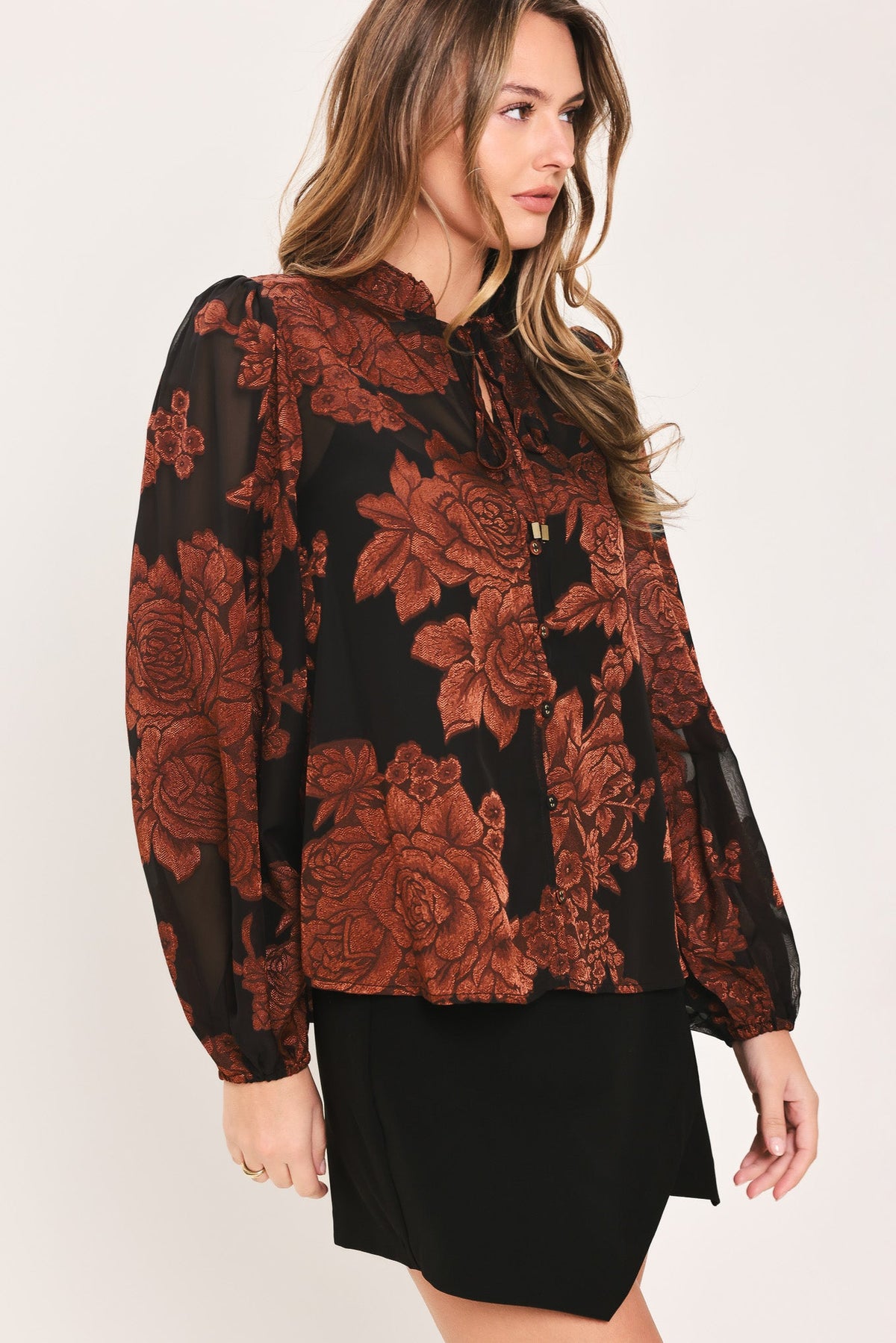 JUST DARK ENOUGH TO FEEL SPECIAL WOVEN TOP - Flying Tomato - Flyclothing LLC