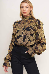 SHADOW GLINT WOVEN TOP - Flying Tomato - Flyclothing LLC